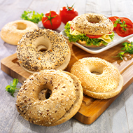 Bagel-Mischkiste vorgeschnitten