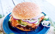 Lachs-Burger mit Dill-Remoulade