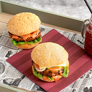FF-Bio Burger-Brötchen, geschnitten