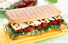 Ciabatta – getrocknete Paradeiser & Mozzarella