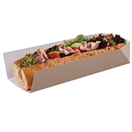Hot Dog-Schale, braun, Branding möglich