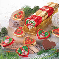 Große Pralinenherzen "Weihnachten"