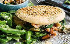 Panini mit Meeresfrüchten & Spinat