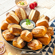 Laugenkonfekt, 4-fach sortiert, auftauen & servieren