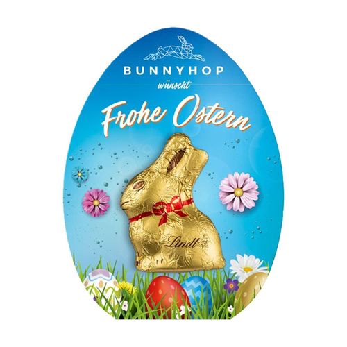 Individual-Lindt Goldhase in Kartonage "Osterei"