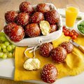 FF-Party Brezel-Brioche Burger, geschnitten - 1