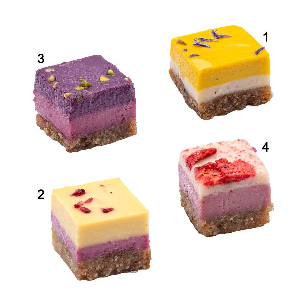 Raw Cakes, 4-fach sortiert