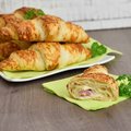 Schinken-Käse-Croissant, gewürfelte Füllung - 1
