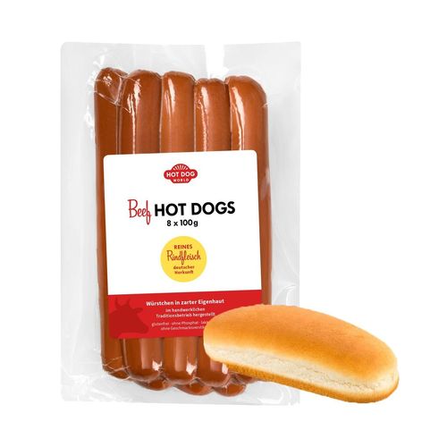 Mischkarton Hot Dog mit Rindswürstchen