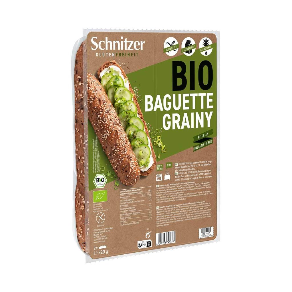 Schnitzer Bio Baguette "Grainy", glutenfrei