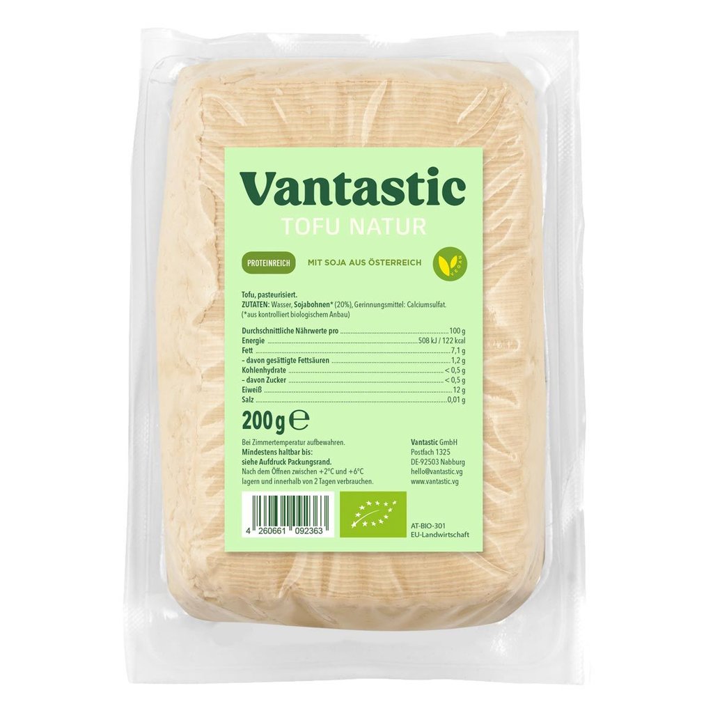 Bio Vantastic Tofu Natur, 200 g
