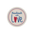 Motiv-Etikett "Handmade", Ø 5 cm