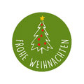 Motiv-Etikett "Waldweihnacht", Ø 5 cm - 1
