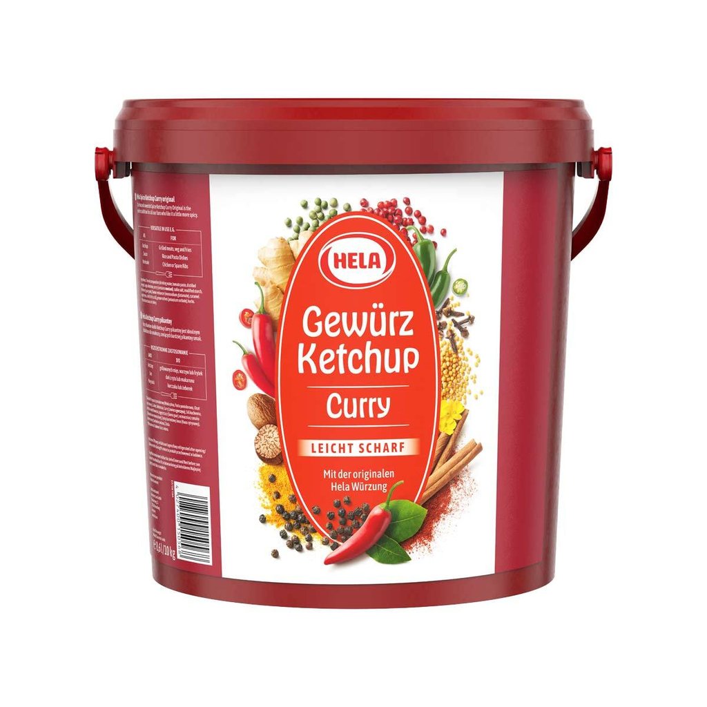 Hela Gewürz Ketchup Curry leicht scharf, 10 kg