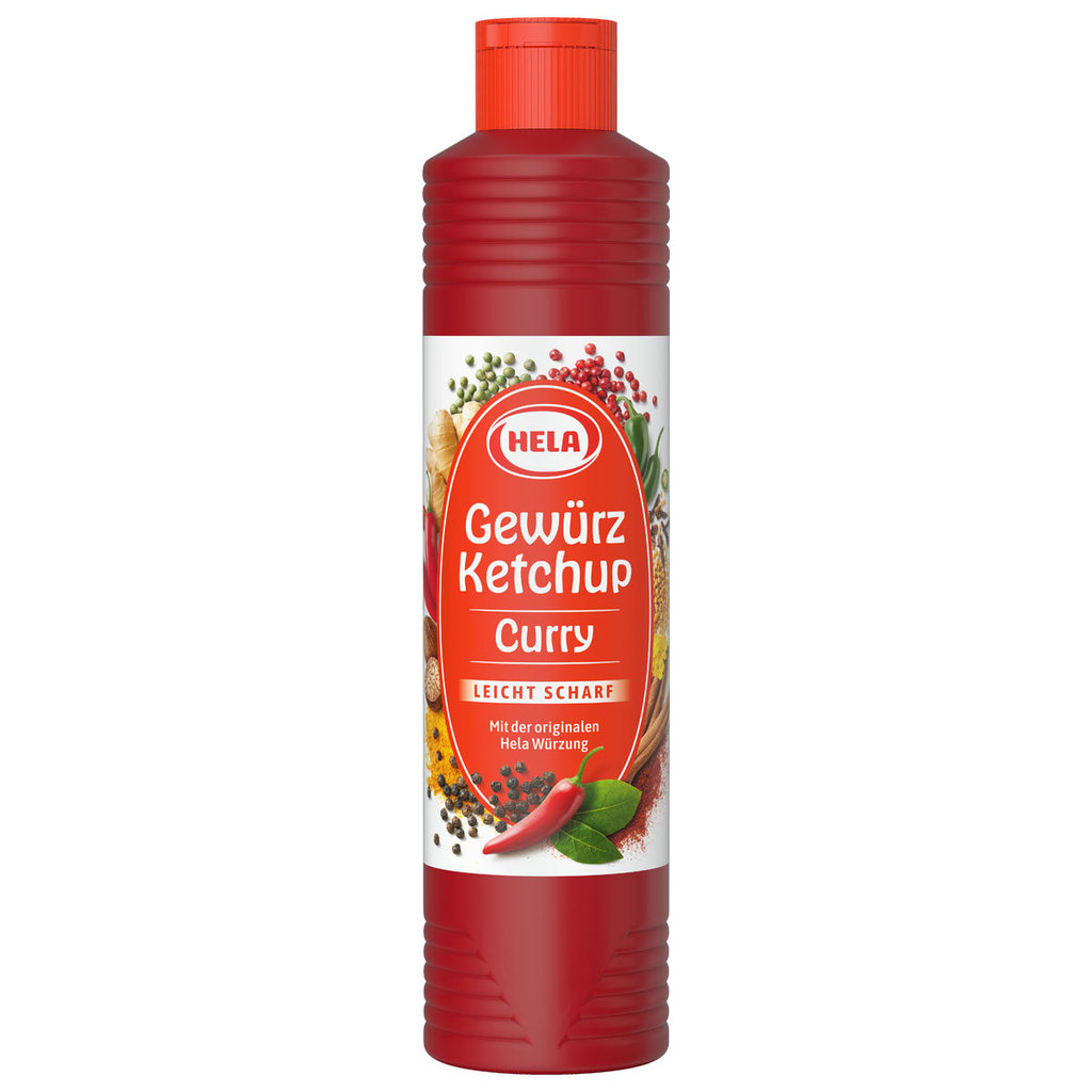Hela Gewürz Ketchup Curry leicht scharf, 800 ml