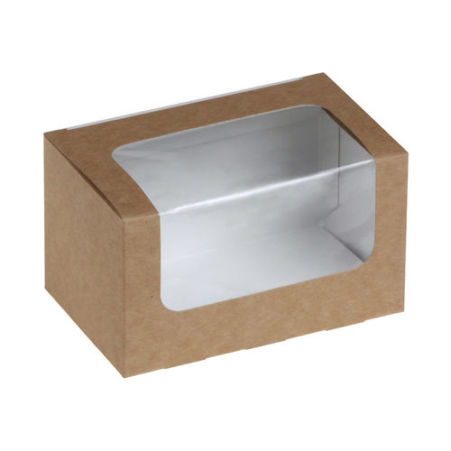 Cupcake-Box mit Sichtfenster, Kraftpapier