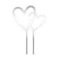 Cake-Topper "Doppelherz" Spiegel, Acryl