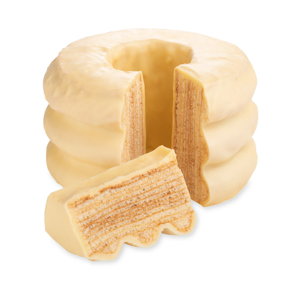 Baumkuchen, weiße Schokolade