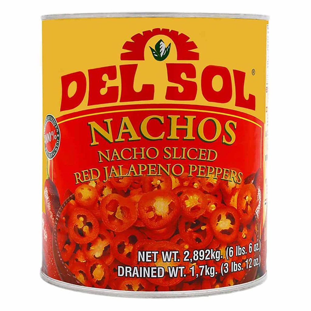 DEL SOL Rote Jalapeños in Scheiben