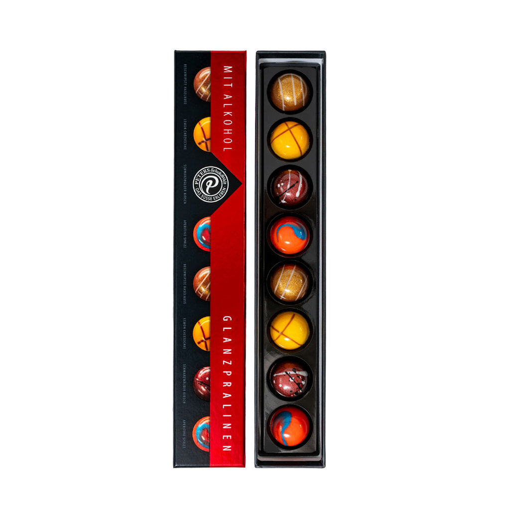 Glanzpralinenmischung mit Alkohol, 8 x 90g