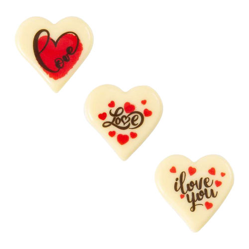 Schoko-Dekor-Herzen "love"
