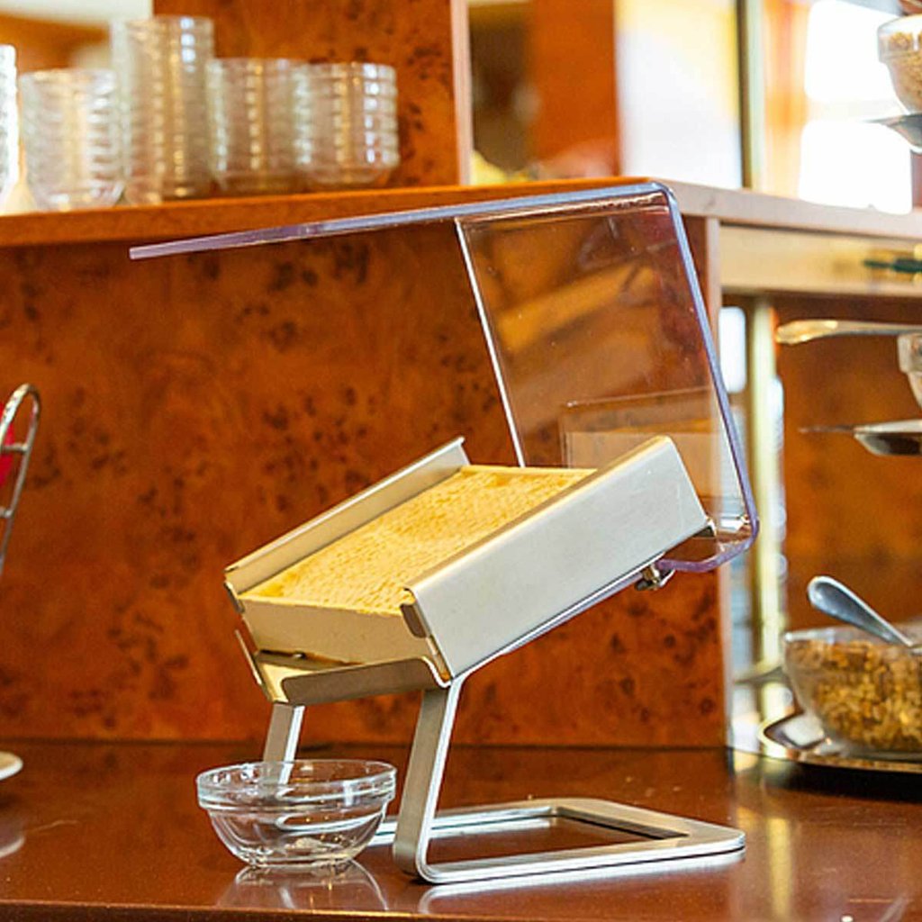 Spuckschutz für Wabendisplay