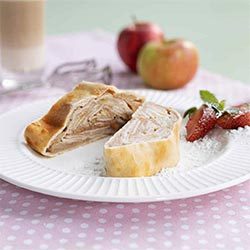 Dessert-Apfelstrudel, portioniert