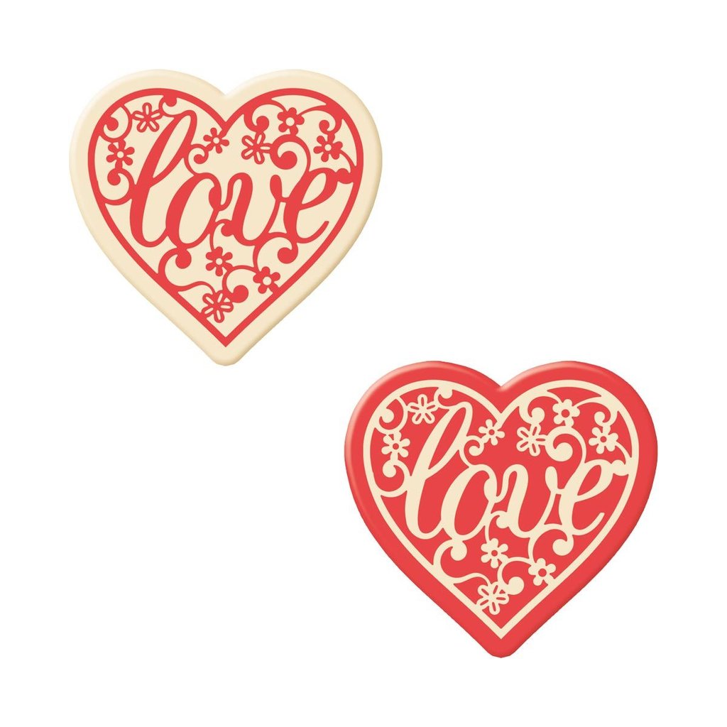 Schoko-Dekorherzen "Love", 2-fach sortiert