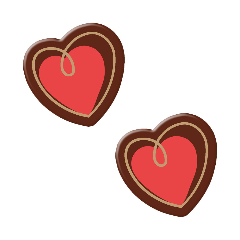 Schoko-Dekorherzen, dunkle Schokolade