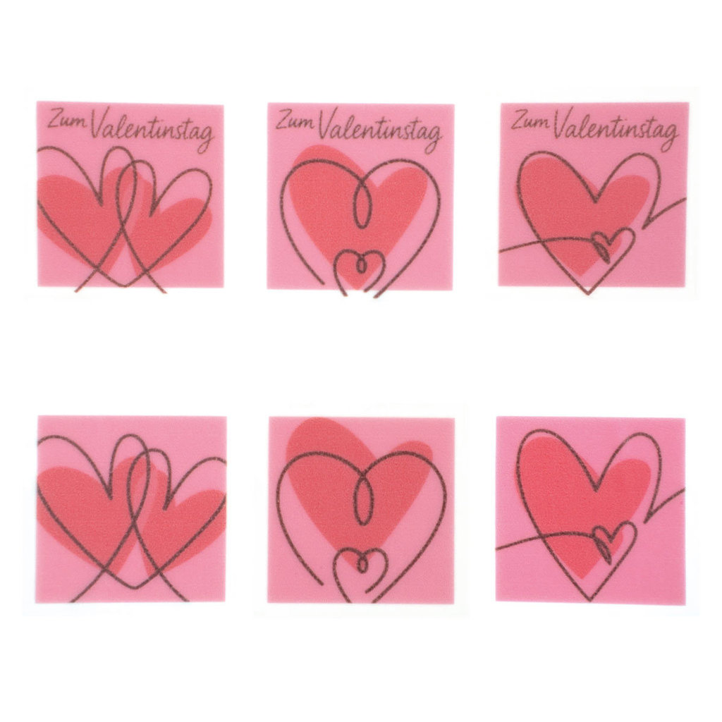Dekor-Aufleger "Zum Valentinstag", 6-fach sortiert