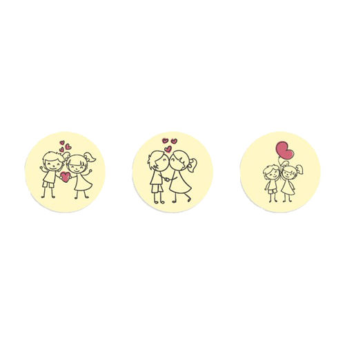 Schoko-Dekor "Junge & Mädchen", 3-fach sortiert