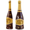 Champagner-Flasche "2025", dunkle Schokolade