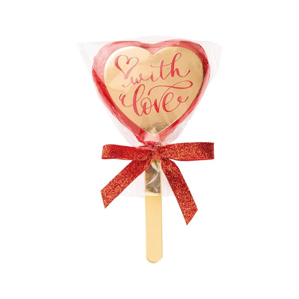 Pralinenherz "love" am Stiel