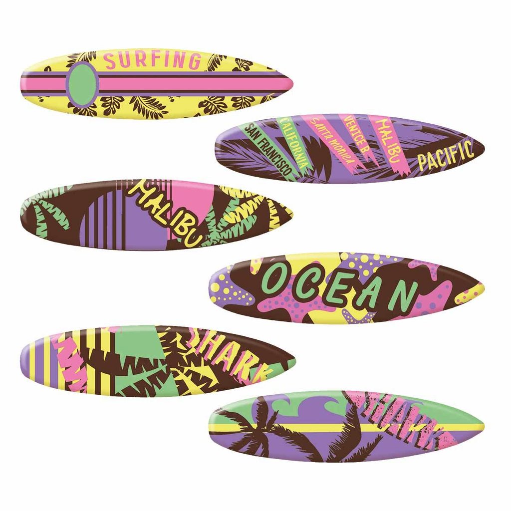 Schoko-Dekor "Surfbretter", weiße Schokolade
