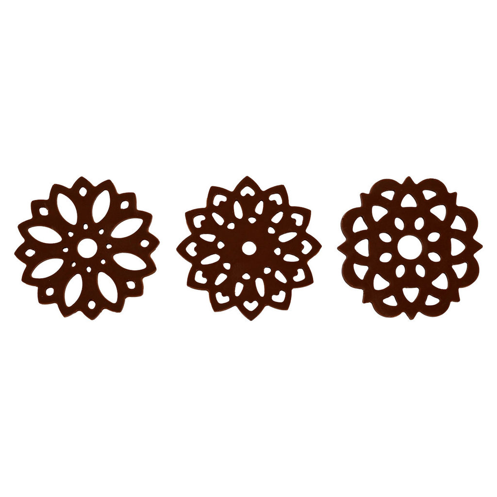 Dekor "Lace Flower dark", 3-fach sortiert