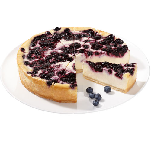 Blueberry-Cheesecake Supreme, geschnitten