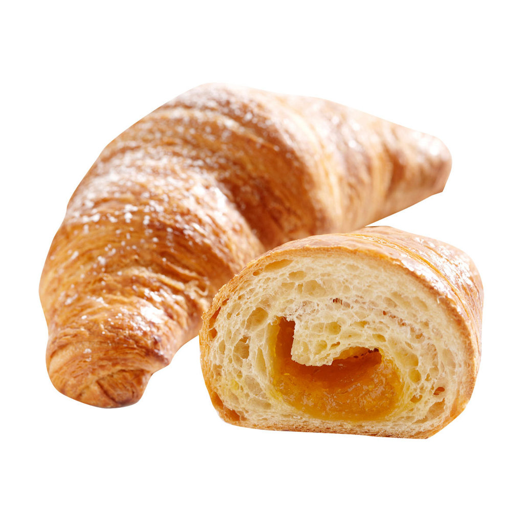 Butter-Croissant mit Marillen-Füllung