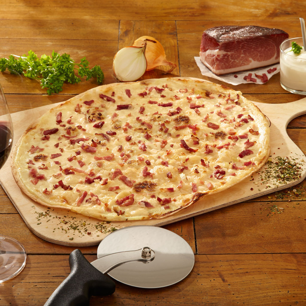 Flammkuchen-Teigboden, oval, 36x29 cm