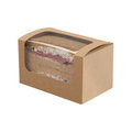 Sandwich Tray, braun mit PLA Fenster - 2