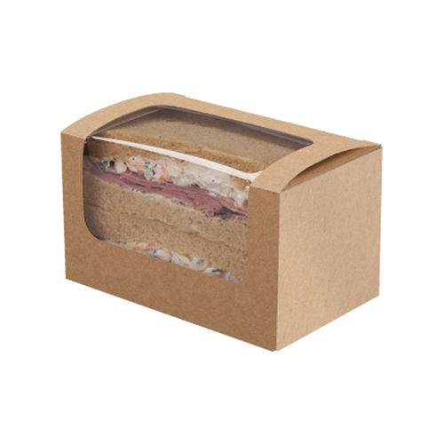 Sandwich Tray, braun mit PLA Fenster