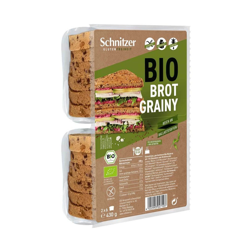 Schnitzer Bio Brot Grainy, glutenfrei