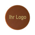 Schokoaufleger, Ø 3 cm, VM, Logo gold, 504 St.