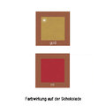Schokoaufleger, 3x3 cm, VM, Logo gold, 25200 St. - 2