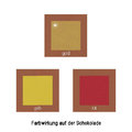 Schokoaufleger, 3x3 cm, ZB, Logo rot, 25200 St. - 1