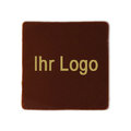 Schokoaufleger, 3x3 cm, ZB, Logo gold, 25200 St.
