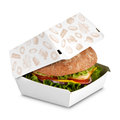 Burgerbox "FRISCH & fein", 12 x 12 x 7,6 cm