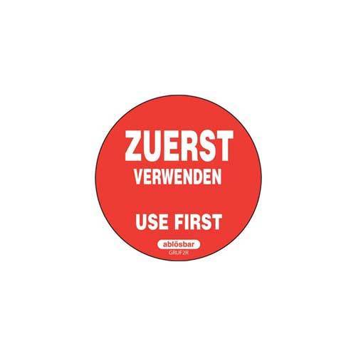 Etikett "zuerst verwenden"