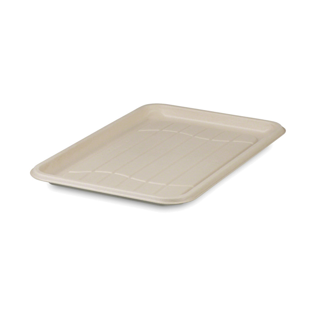 Bagasse Servierplatte rechteckig, 46 x 30 x 3 cm