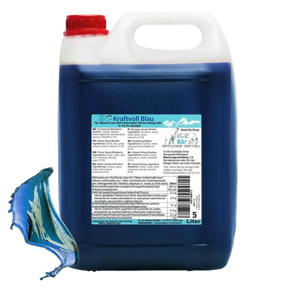 ICE BÄR Slush Eis Sirup "Blaubeere", 5 l