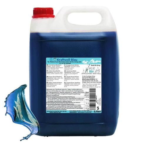 ICE BÄR Slush Eis Sirup "Blaubeere", 5 l